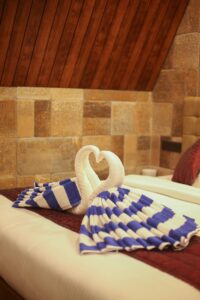 Interior view of a Private Pool Villa Suite at Cloud Cabana Holidays Vagamon with spacious rooms, modern amenities, and a private pool.